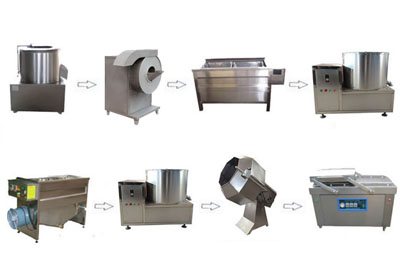 Small scale semi-automatic potato chips production line