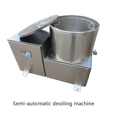 semi automatic food deoiling machine
